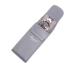 Hyde Park Leather Watch Pouch - Grey