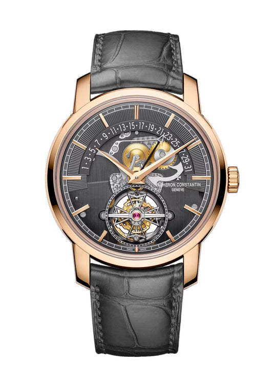 Traditionnelle tourbillon retrograde date openface 6010T/000R-B638 41 mm Pink Gold