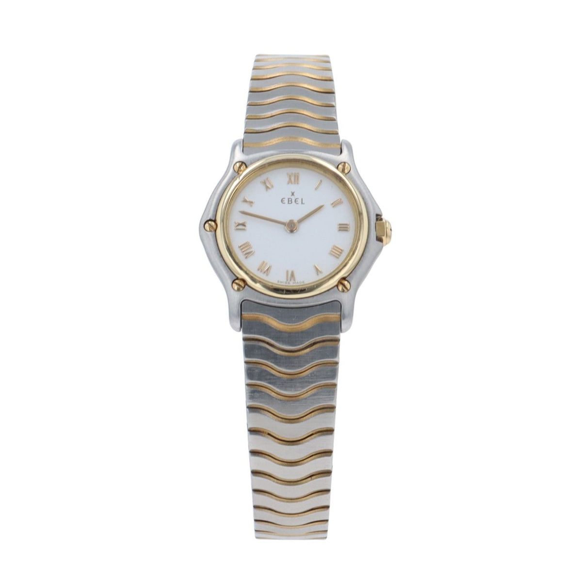 Ebel Classic Sport Wave White Dial 23mm 2-Tone SS 18k Bracelet 18113665