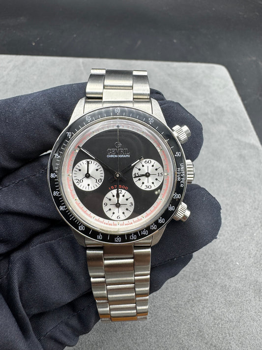 Gevril Tribeca “Paul Newman” Chronograph Panda Limited Edition 37MM Watch R004