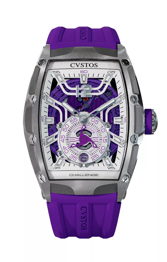 Cvstos CHALLENGE THIRTY6 JETLINER PS STEEL/ WHITE DIAL/PURPLE MVT A00103.3600005