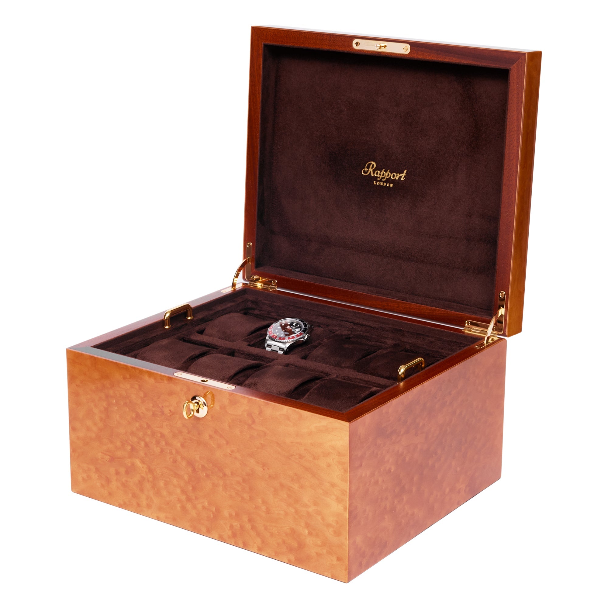 Heritage Sixteen Watch Box - Burr Walnut L281