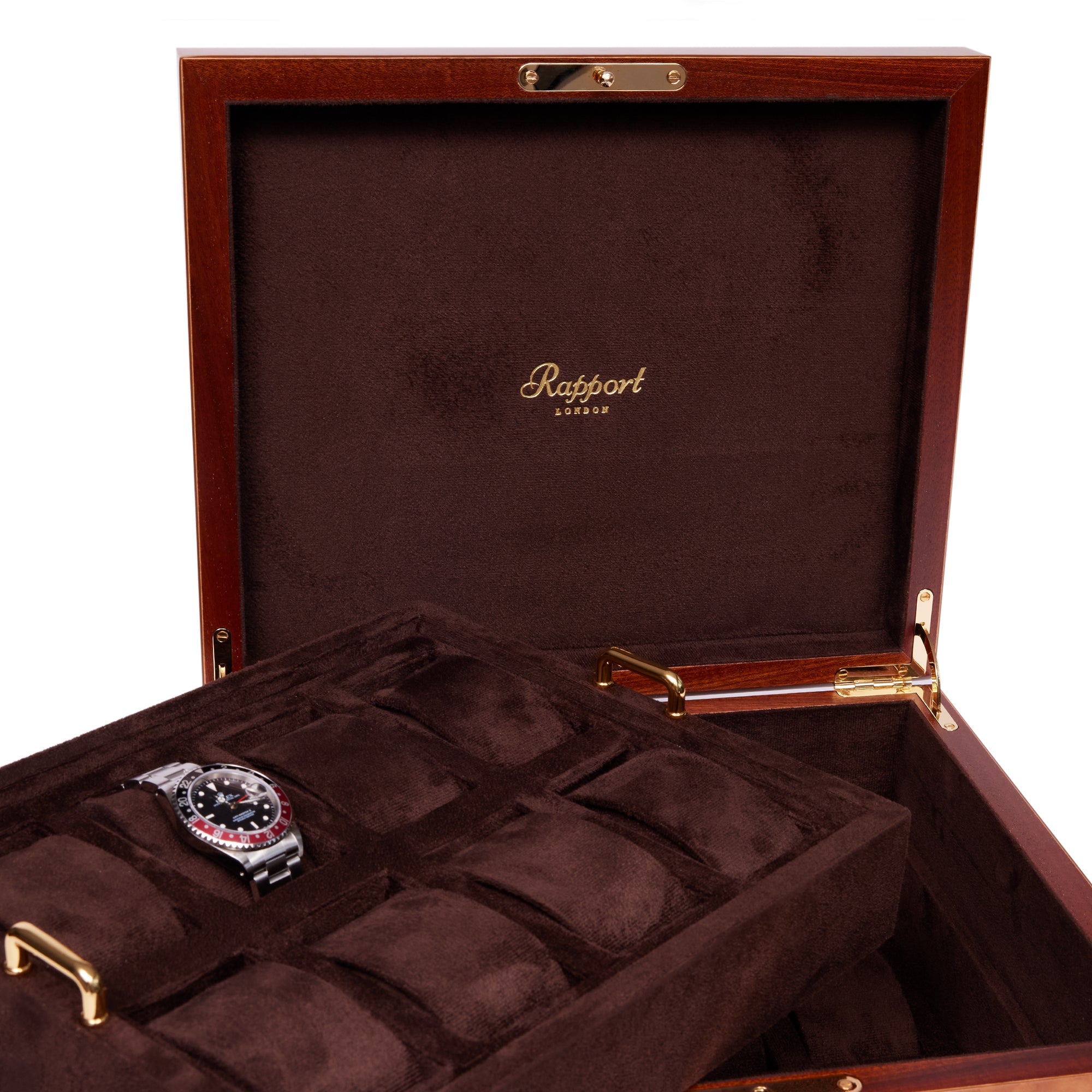 Heritage Sixteen Watch Box - Burr Walnut L281