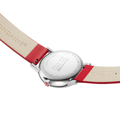 Mondaine Evo2 35 mm, Red Vegan Grape Leather MSE.35110.LCV