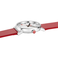 Mondaine Evo2 35 mm, Red Vegan Grape Leather MSE.35110.LCV