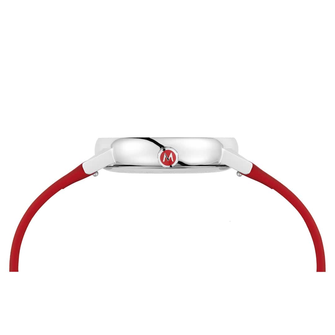 Mondaine Evo2 35 mm, Red Vegan Grape Leather MSE.35110.LCV
