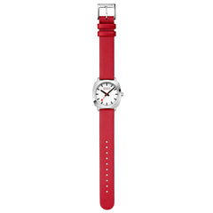 Petite Cushion Red vegan grape leather, 31 mm MSL.31110.LCV