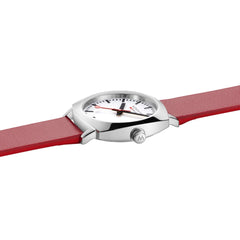 Petite Cushion Red vegan grape leather, 31 mm MSL.31110.LCV