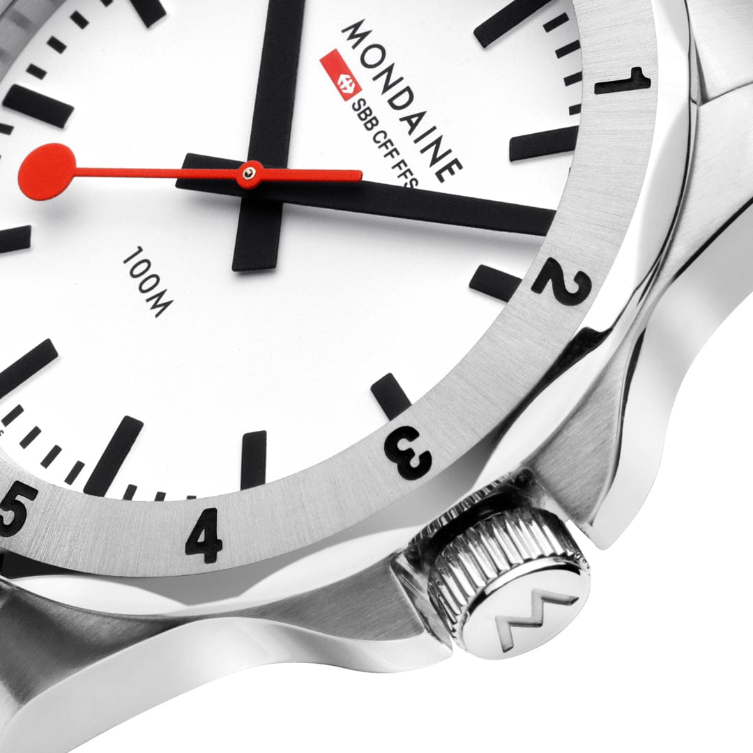 Mondaine Numeri 42 mm, Stainless Steel MSN.4211B.SK