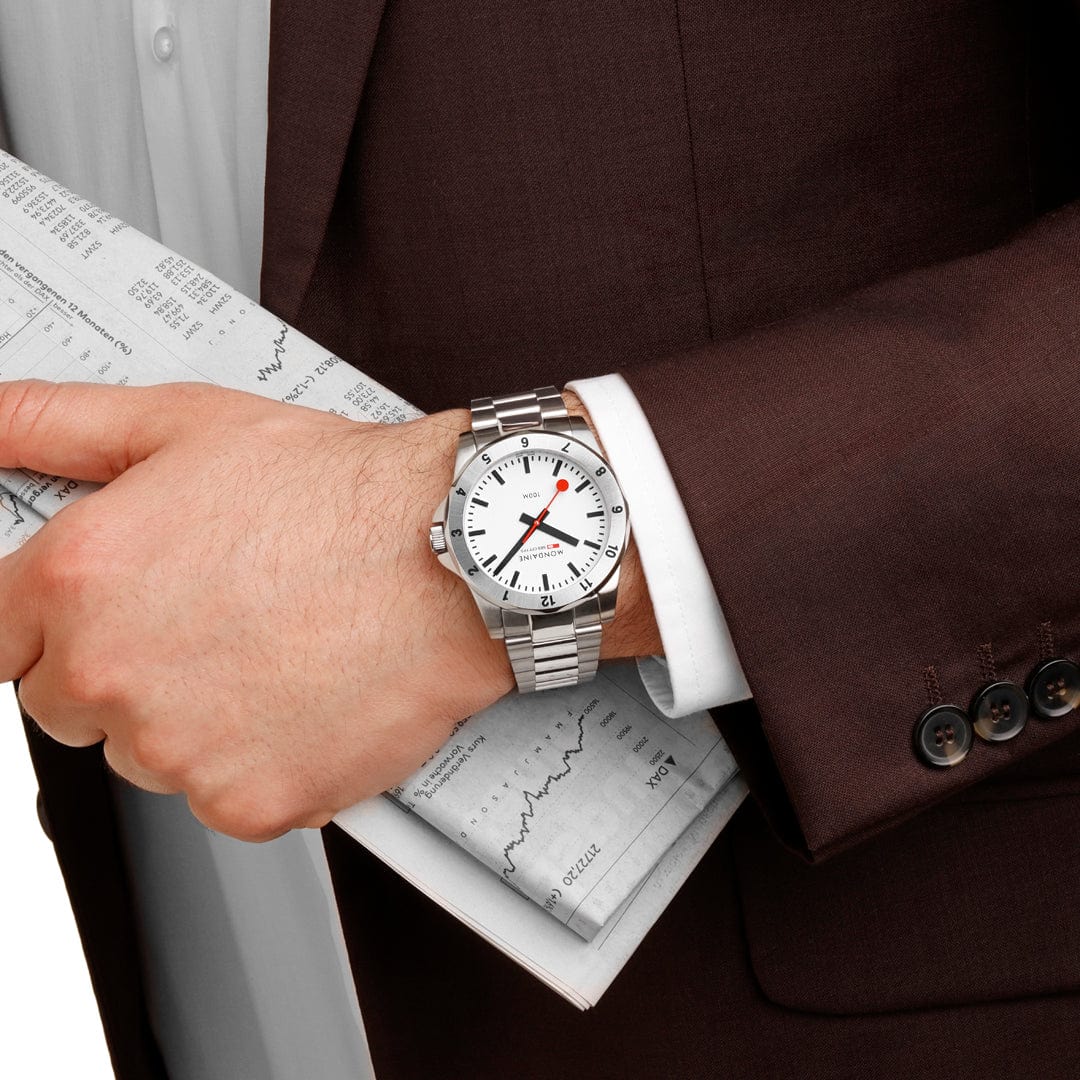Mondaine Numeri 42 mm, Stainless Steel MSN.4211B.SK