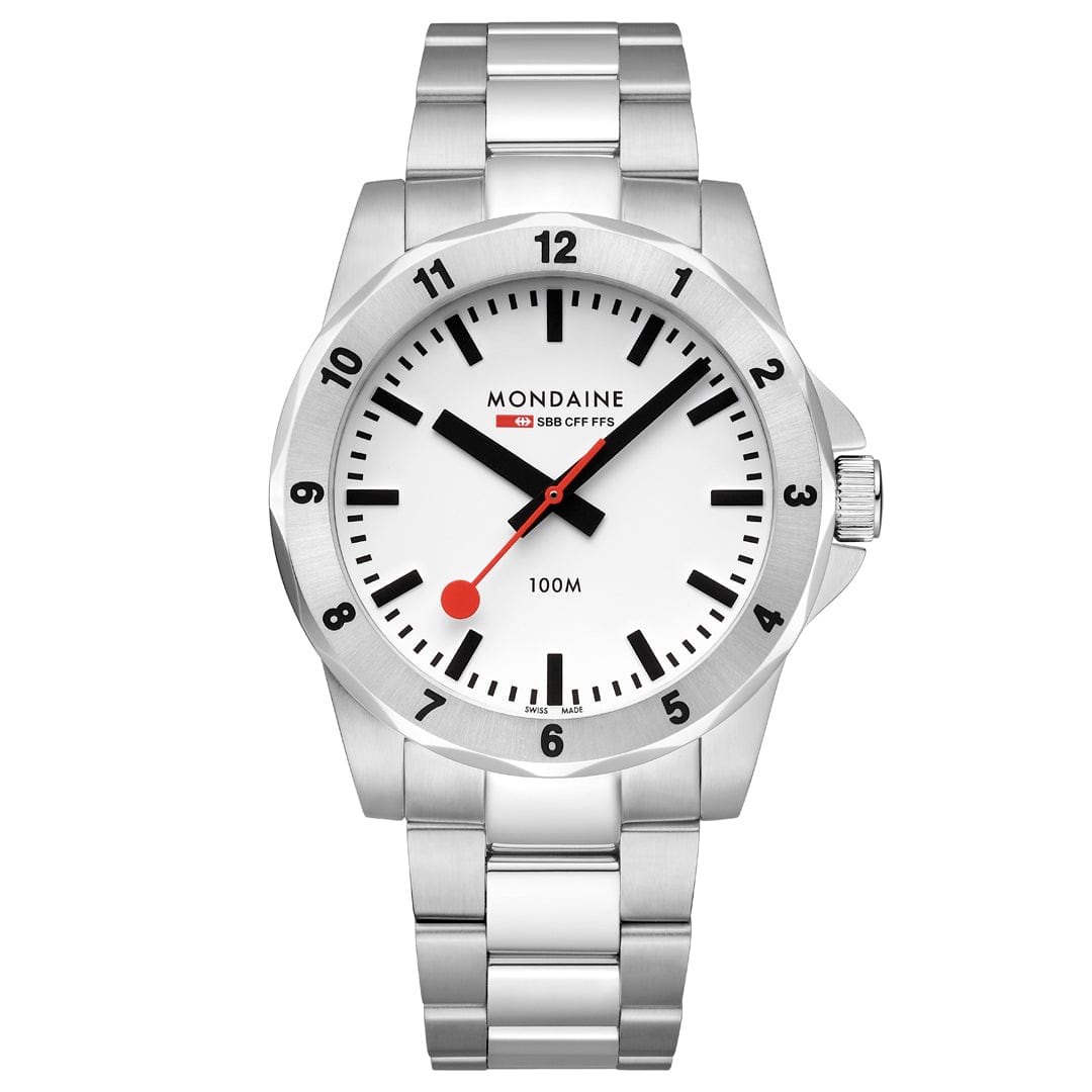 Mondaine Numeri 42 mm, Stainless Steel MSN.4211B.SK