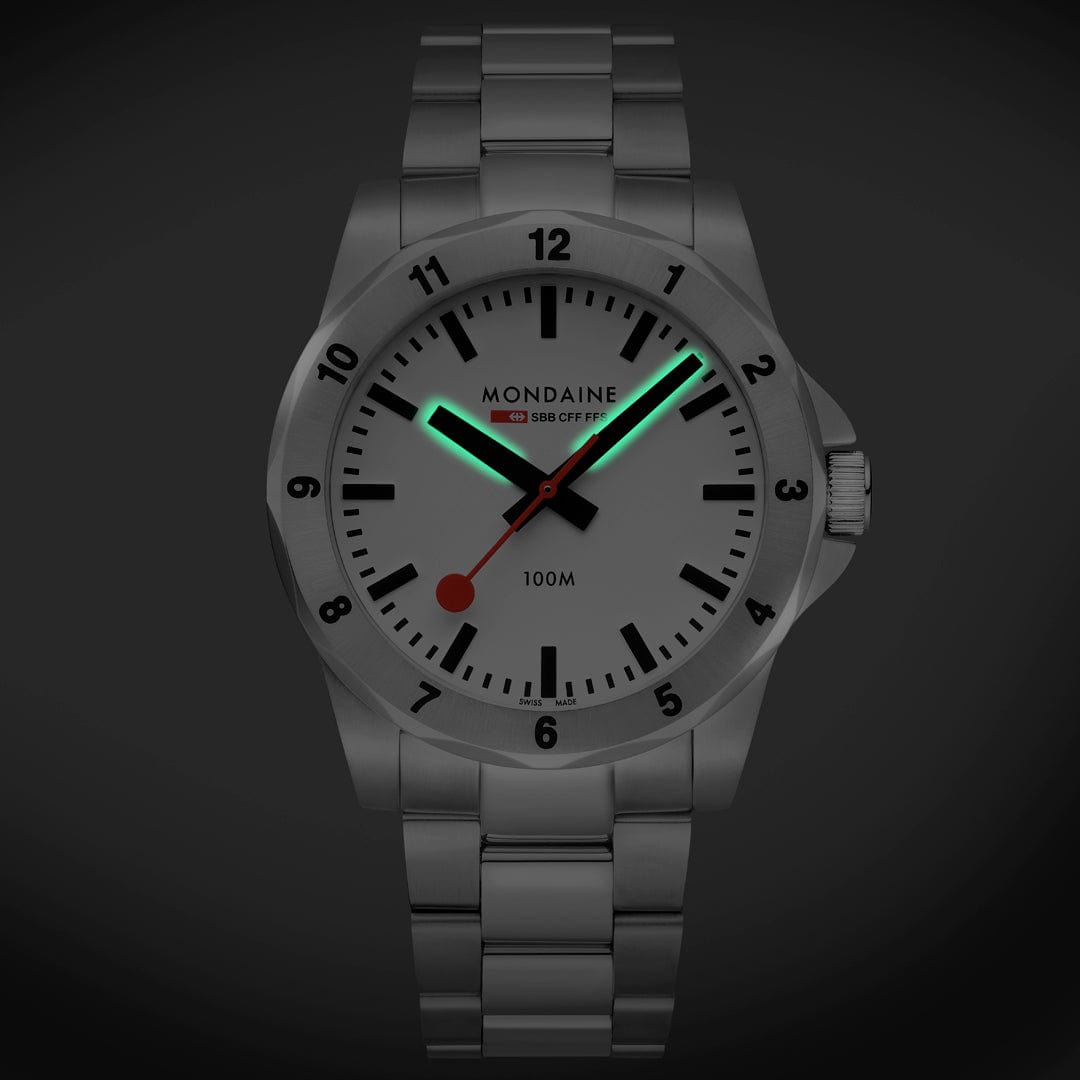 Mondaine Numeri 42 mm, Stainless Steel MSN.4211B.SK