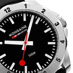 Mondaine Numeri 42 mm, Silicone Rubber MSN.42120.RB
