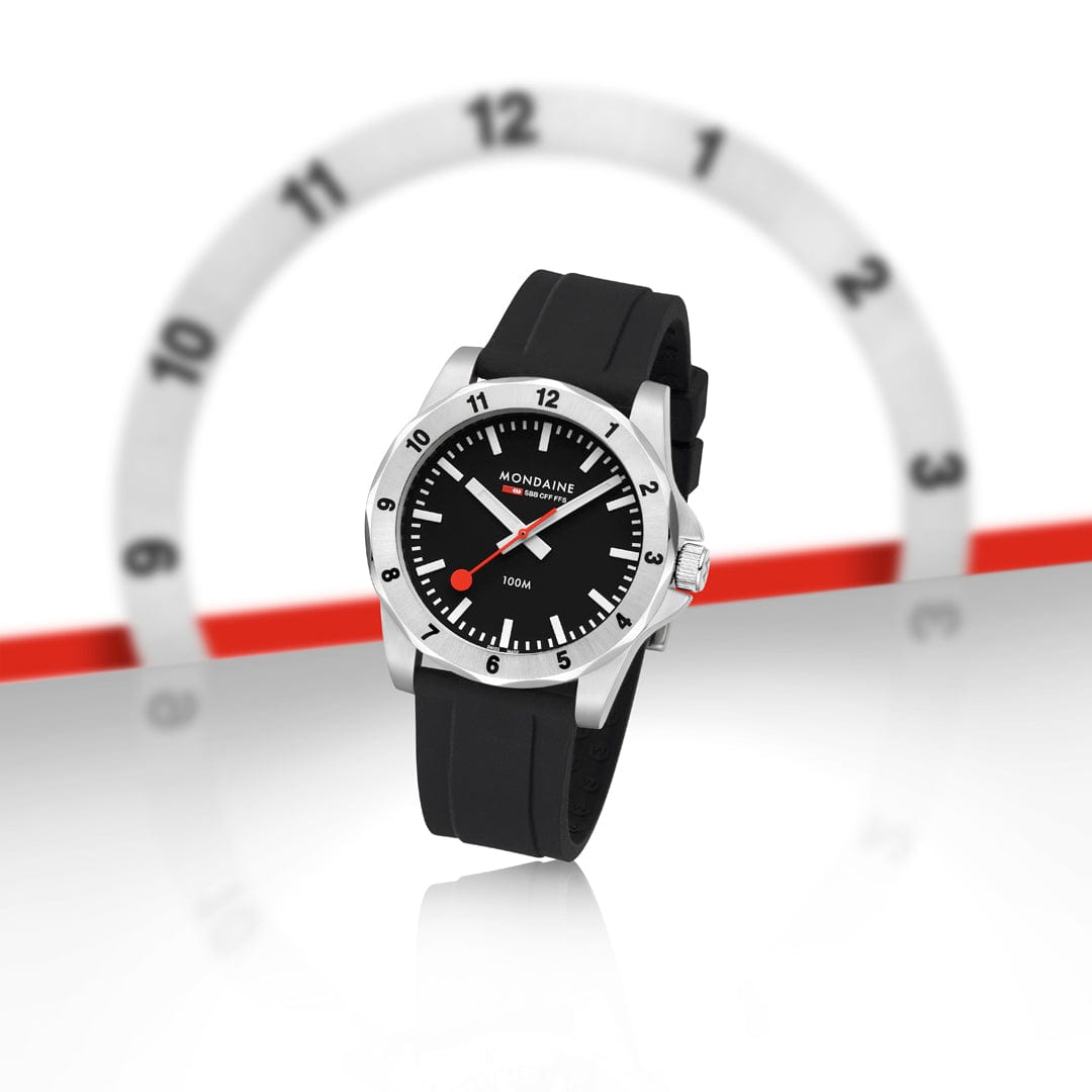 Mondaine Numeri 42 mm, Silicone Rubber MSN.42120.RB