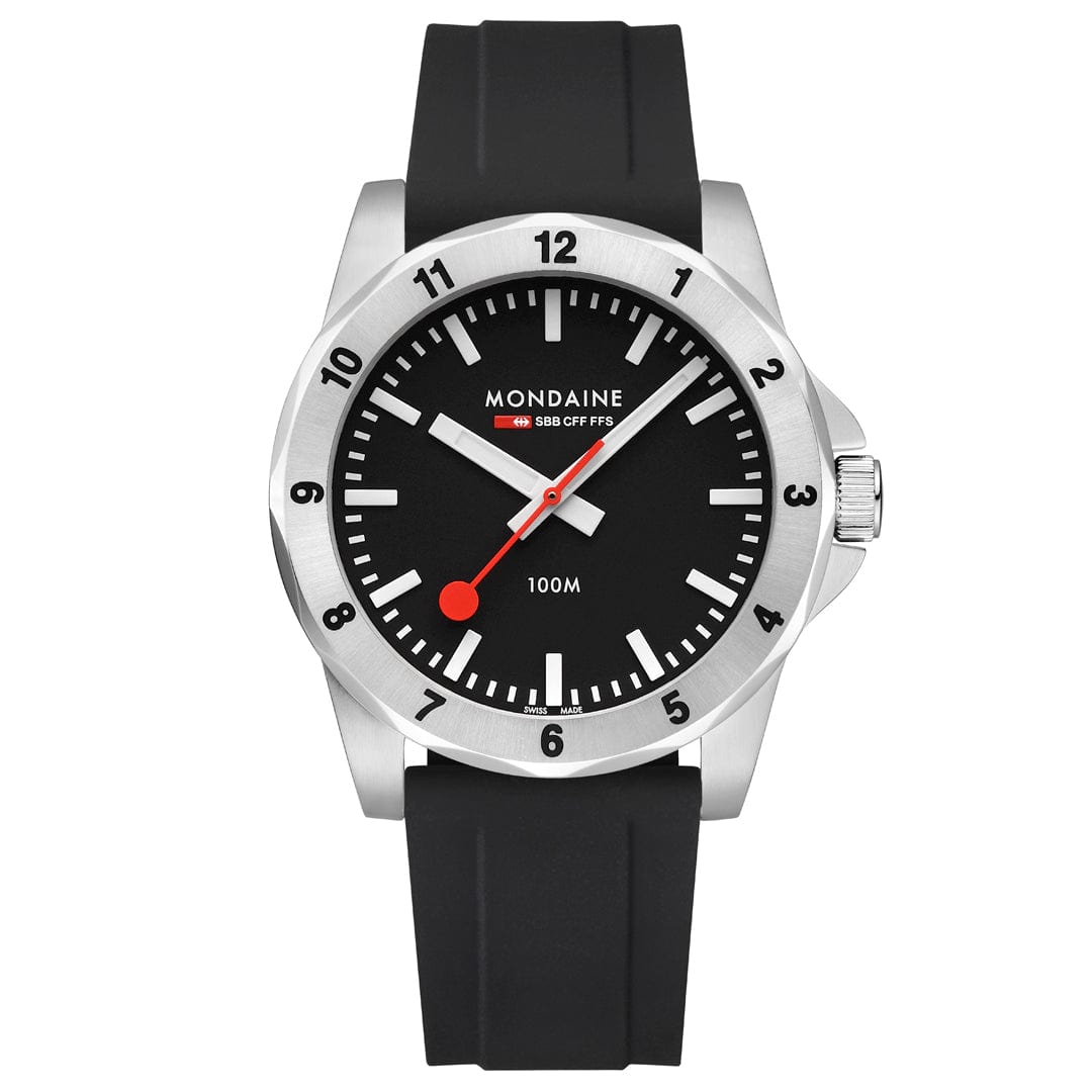 Mondaine Numeri 42 mm, Silicone Rubber MSN.42120.RB