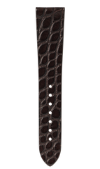 Matte Dark Brown Alligator Flank Stitchless Strap