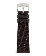 Matte Dark Brown Alligator Flank Stitchless Strap