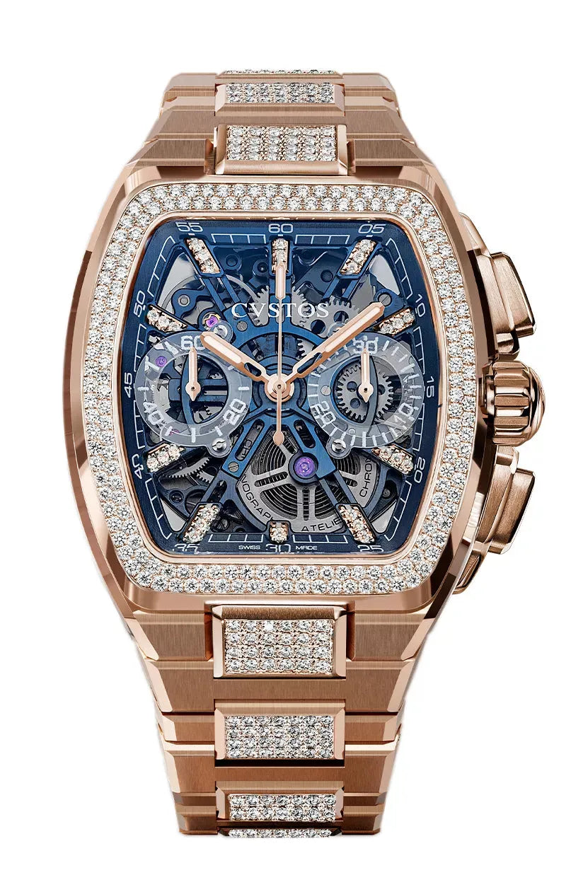 Cvstos Metropolitan Chrono 5N Red Gold Blue SQLT/Diamond F00112.4223002