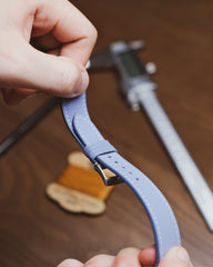Pastel Blue Nubuck Slim Strap