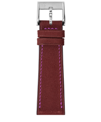 Wine Red Nubuck Slim Strap
