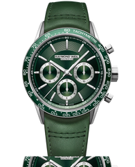 Freelancer Men's Automatic Chronograph Green Leather Watch, 43.5mm 7741-SC7-52021