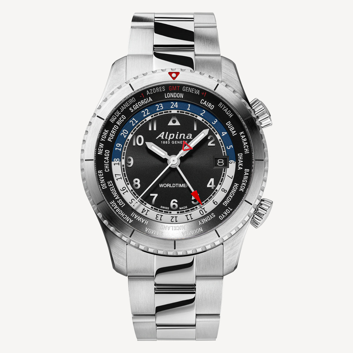 Pilot Quartz Worldtimer Watch AL-255B4S26B