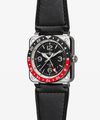 BR-03 GMT Black 42 MM Watch BR0393-BL-ST/SCA