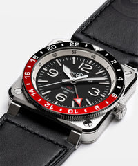 BR-03 GMT Black 42 MM Watch BR0393-BL-ST/SCA