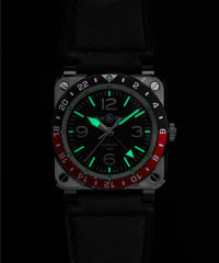 BR-03 GMT Black 42 MM Watch BR0393-BL-ST/SCA