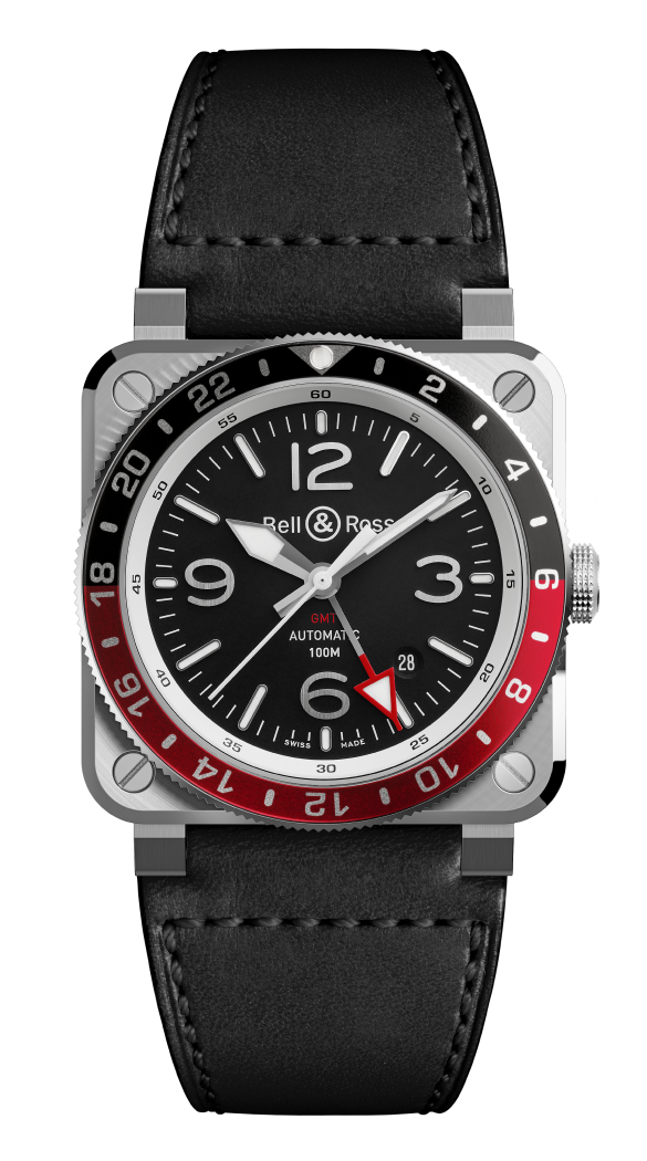 BR-03 GMT Black 42 MM Watch BR0393-BL-ST/SCA
