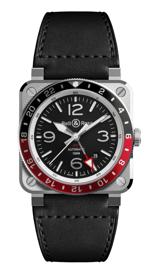 BR-03 GMT Black 42 MM Watch BR0393-BL-ST/SCA