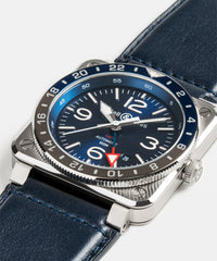 BR-03 GMT Blue 42 MM Watch BR0393-BLU-ST/SCA
