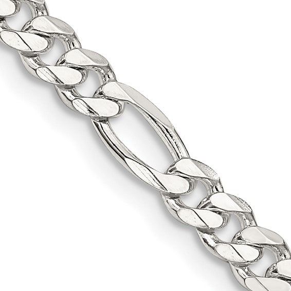 Sterling Silver 4.5mm Figaro Chain QFG120-22