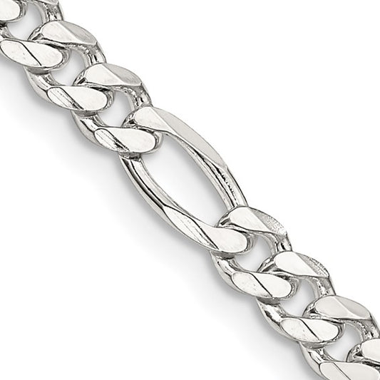 Sterling Silver 4.5mm Figaro Chain QFG120-22