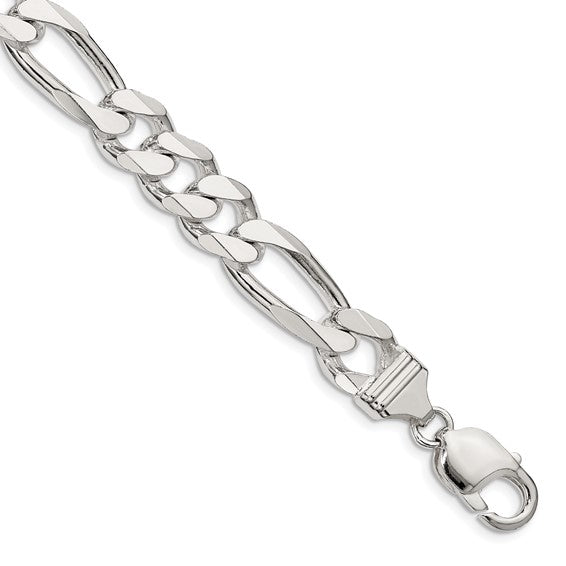 Sterling Silver 10.75mm Figaro Chain QFG300-9