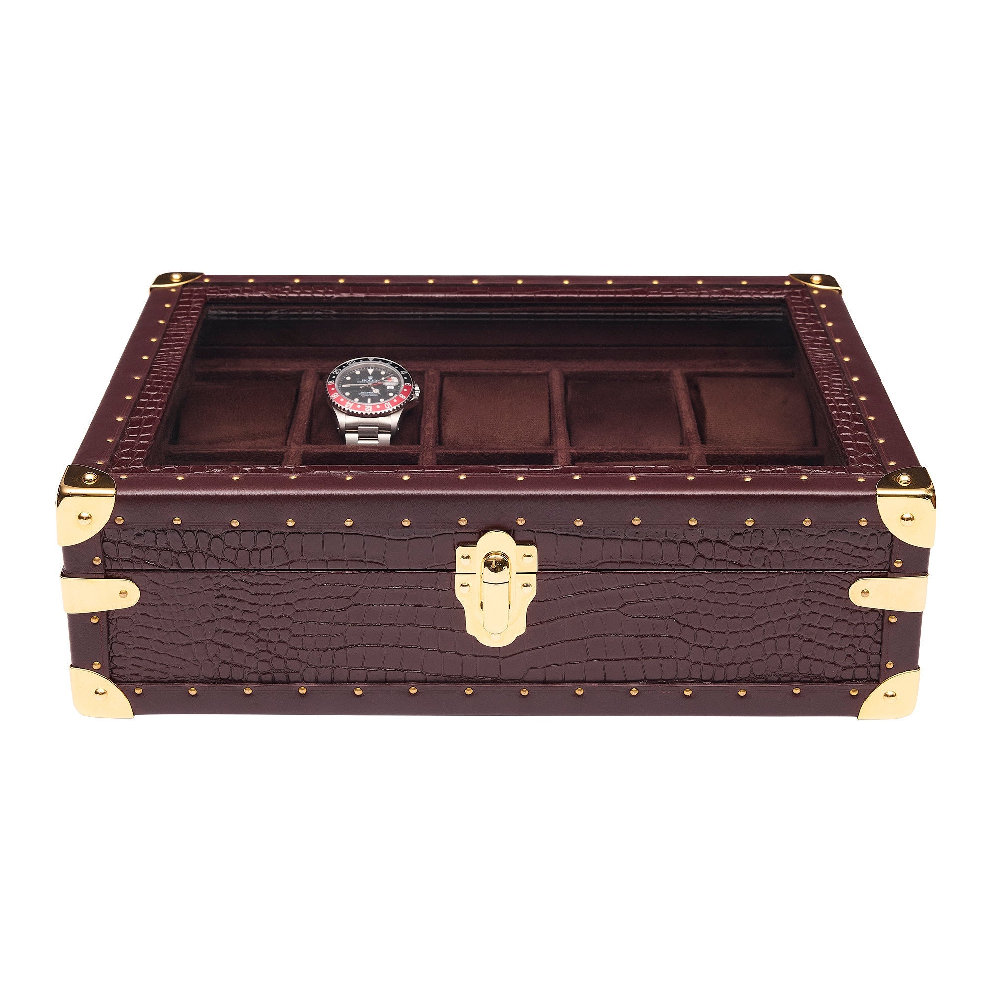 Brompton Optic Watch Box - Brown L283