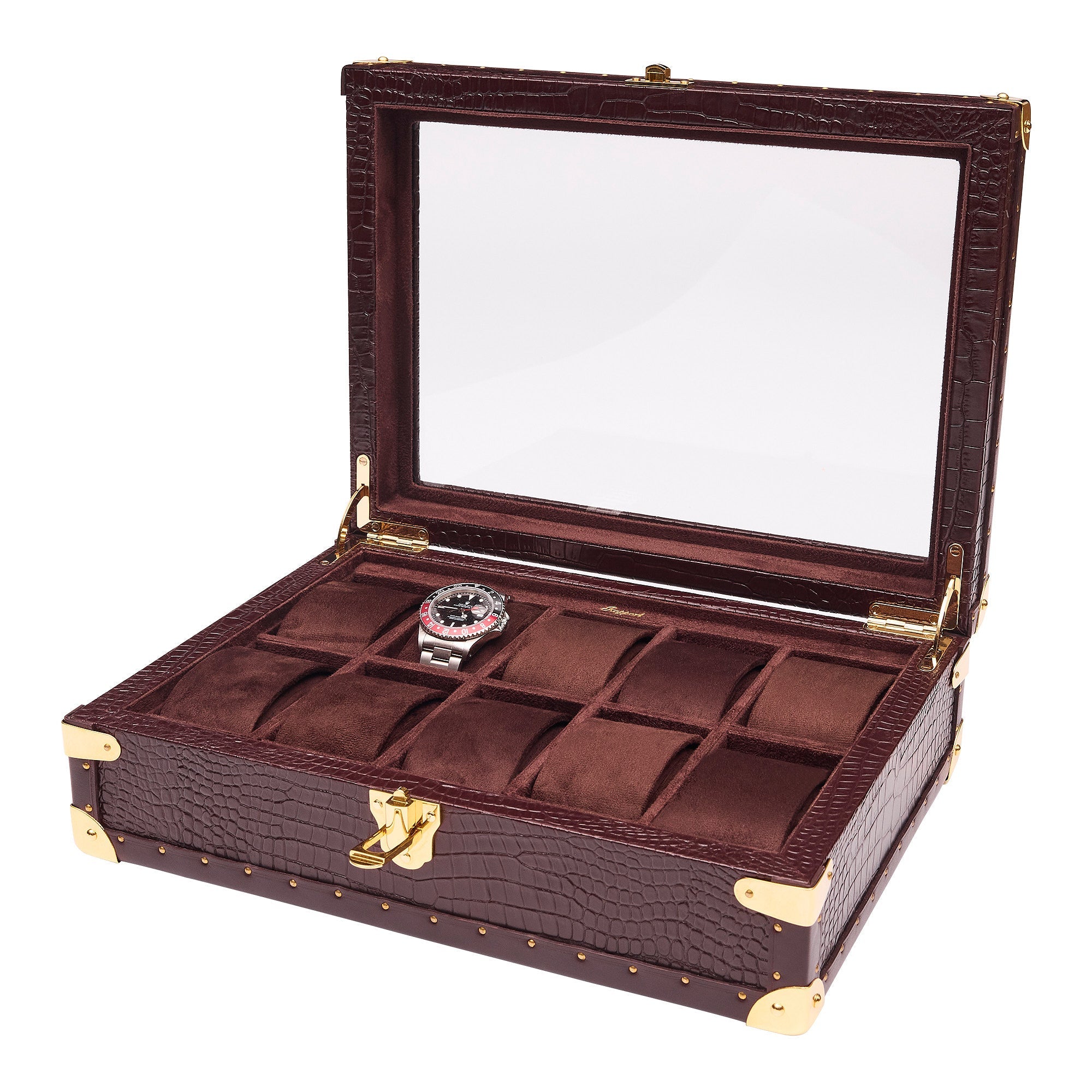 Brompton Optic Watch Box - Brown L283