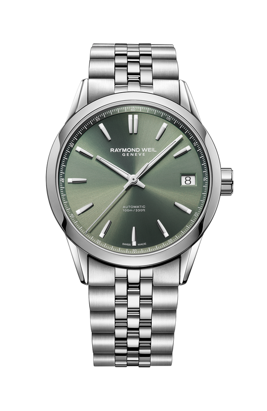 Raymond Weil Freelancer Date 40 mm, green dial 2741-ST-52001