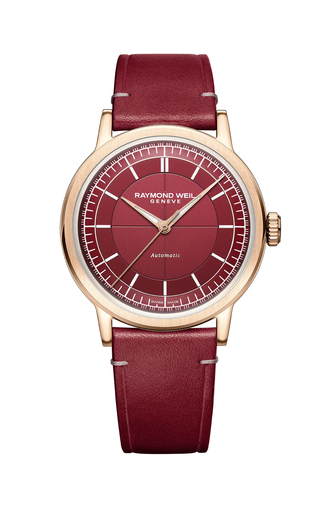 Millesime Automatic Central Seconds Red Grape Dial Watch, 39 mm 2925-PC5-45001