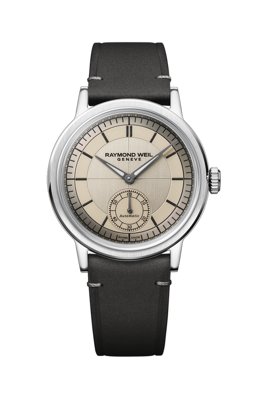Raymond Weil Millesime Small Seconds 39 mm, champagne dial 2930-STC-11001