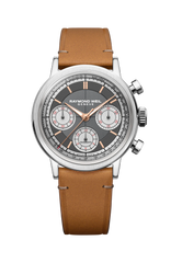 Millesime Automatic Tri-Compax Chronograph Leather Strap Watch, 39 mm 7765-STC-60651