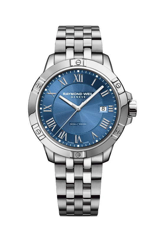 Raymond Weil Tango Classic 41 mm, blue dial 8160-ST-00508