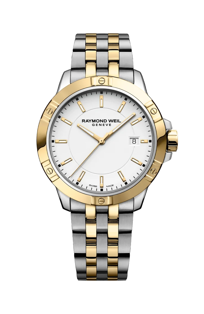 Tango Men's Quartz White Dial Two-Tone Bracelet Watch, 41mm 8160-STP-30041