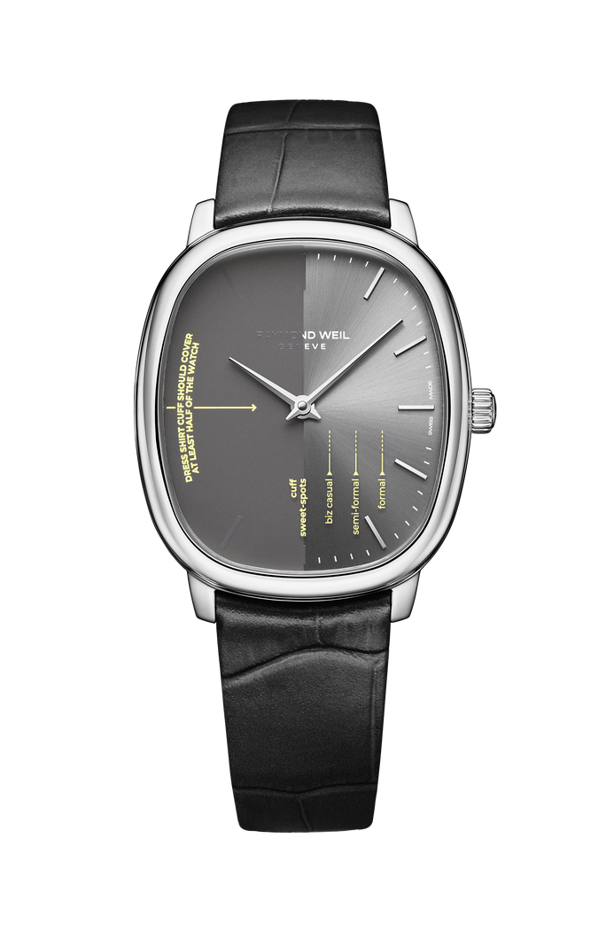 Raymond Weil Toccata Heritage x seconde/seconde 33 x 38 mm, anthracite dial 2280-STC-SEC01