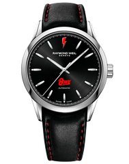 Freelancer Men's Limited Edition David Bowie Automatic Black Dial Leather Strap Watch, 42MM 2731-STC-BOW01