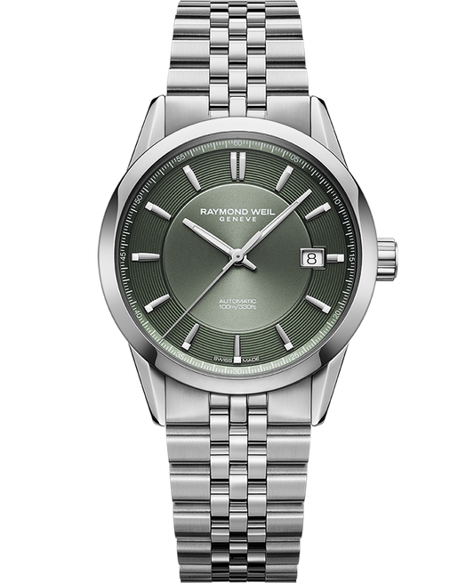 Freelancer Automatic Olive Green Dial Stainless Steel Bracelet Watch, 38 mm 2771-ST-52051