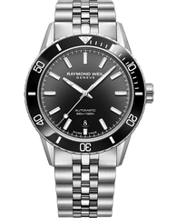 Freelancer Men's Diver Black Dial Steel Bracelet Watch, 42.5mm 2775-ST1-20051