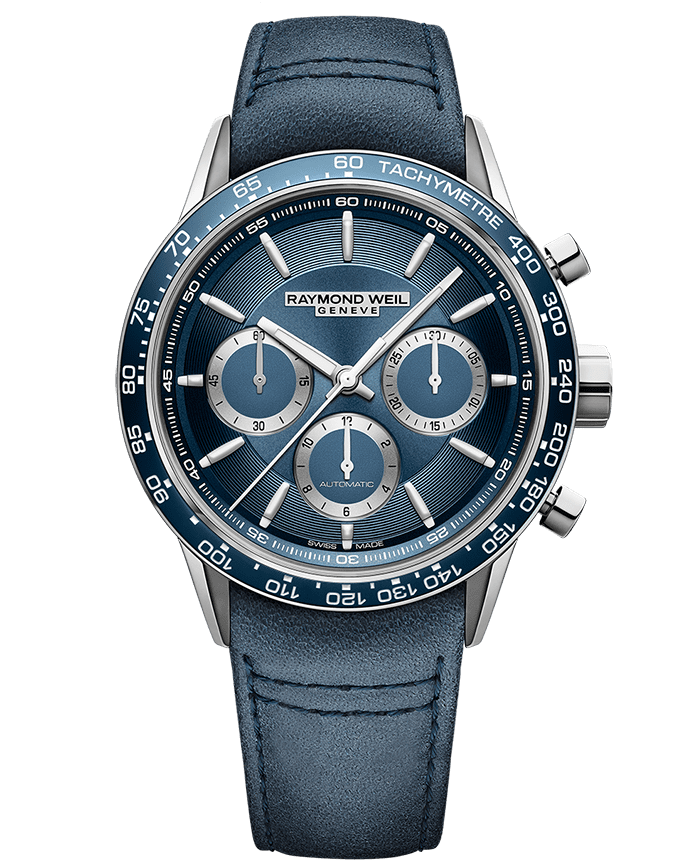 Freelancer Men's Automatic Chronograph Blue Leather Watch, 43.5mm 7741-SC3-50021