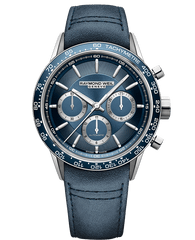 Freelancer Men's Automatic Chronograph Blue Leather Watch, 43.5mm 7741-SC3-50021