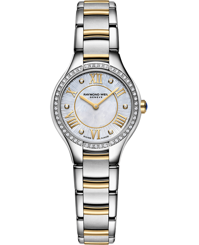 Noemia Ladies 56 Diamond Quartz Mother-of-Pearl Dial Two-Tone Bracelet Watch, 24mm 5124-S2P-00966